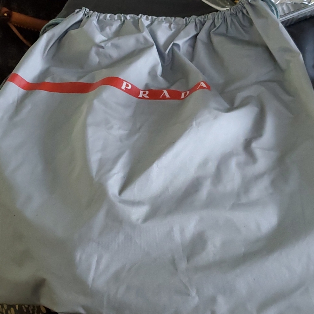 Cute Prada drawstring shoe/ purse nylon bag